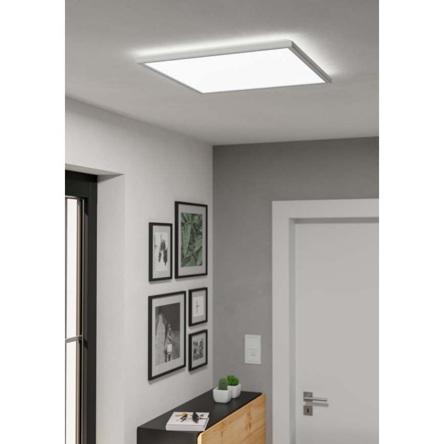Eglo - Стельовий LED світильник для ванної з регулюванням яскравості LED/17W/230V 2700-6500K 50x50 см IP44 білий + пульт дистанційного керування
