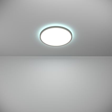 Eglo - LED RGBW Стельовий світильник для ванної з регулюванням яскравості LED/13,9W/230V 2700-6500K діаметр 30 см IP44 чорний ZigBee
