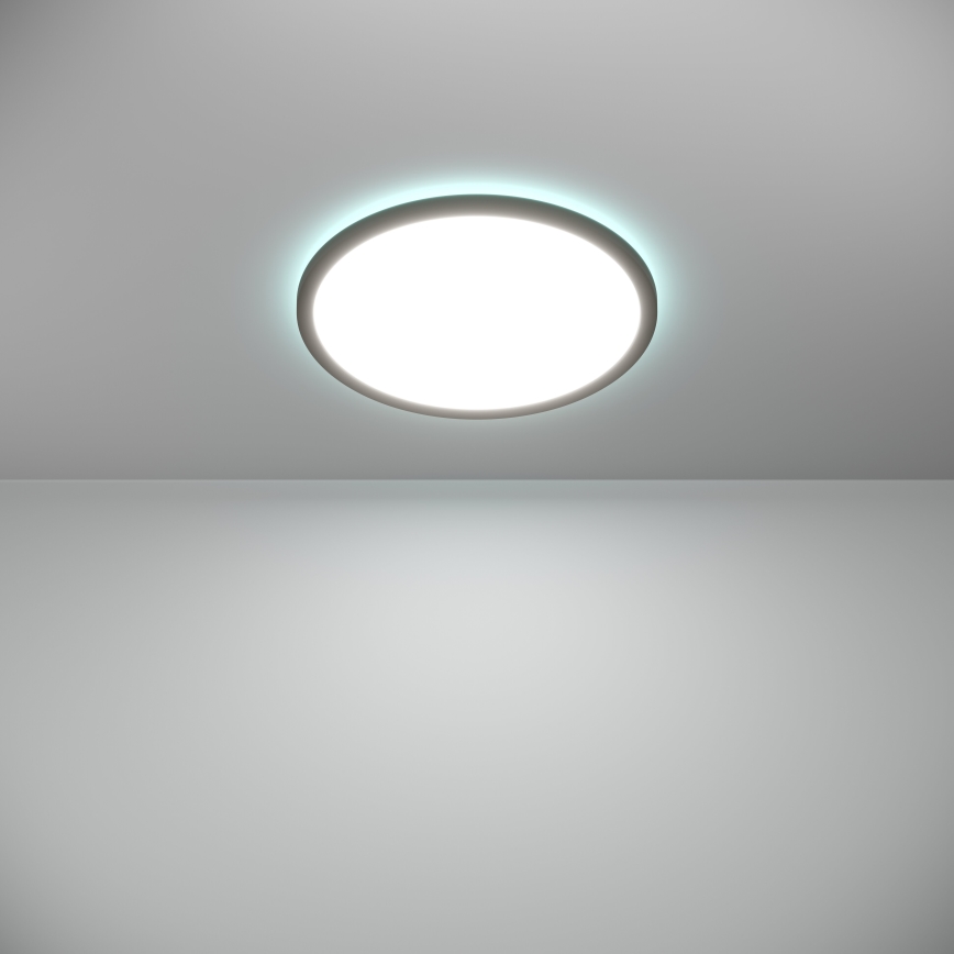 Eglo - Светодиодный уличный потолочный RGBW-светильник с регулированием яркости LED/18,5W/230V 2700-6500K диаметр 38,9 см IP44 черный ZigBee