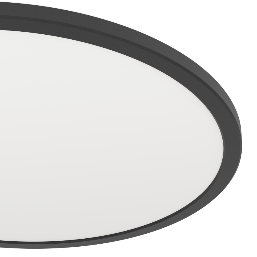 Eglo - LED RGBW Стельовий світильник для ванної з регулюванням яскравості LED/16,8W/230V 2700-6500K діаметр 50 см IP44 чорний ZigBee