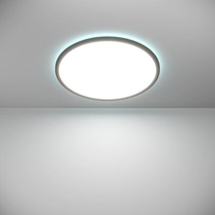 Eglo - LED RGBW Стельовий світильник для ванної з регулюванням яскравості LED/16,8W/230V 2700-6500K діаметр 50 см IP44 чорний ZigBee