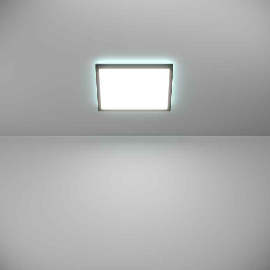 Eglo - LED RGBW Стельовий світильник для ванної з регулюванням яскравості LED/13,4W/230V 2700-6500K 29x29 см IP44 чорний