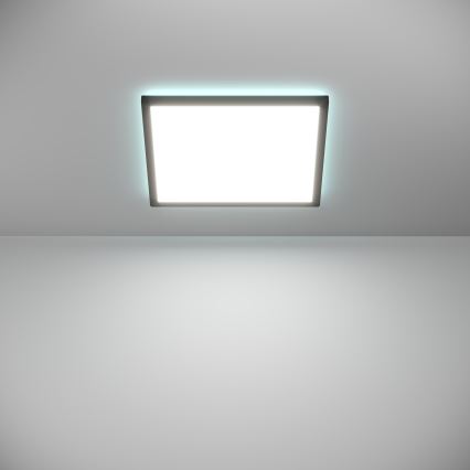 Eglo - LED RGBW Стельовий світильник для ванної з регулюванням яскравості LED/17,6W/230V 2700-6500K 39x39 см IP44 чорний ZigBee