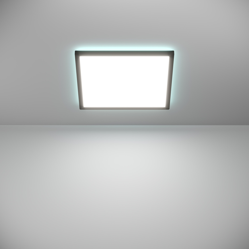 Eglo - LED RGBW Стельовий світильник для ванної з регулюванням яскравості LED/17,6W/230V 2700-6500K 39x39 см IP44 чорний ZigBee