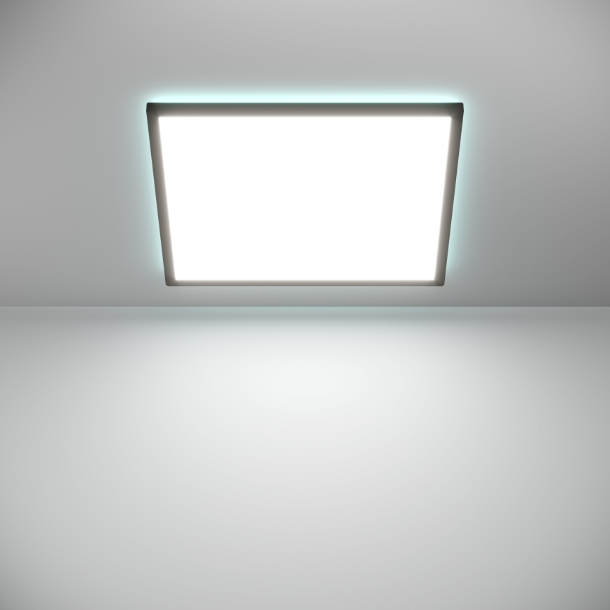Eglo - LED RGBW Стельовий світильник для ванної з регулюванням яскравості LED/17W/230V 2700-6500K 50x50см IP44 чорний ZigBee