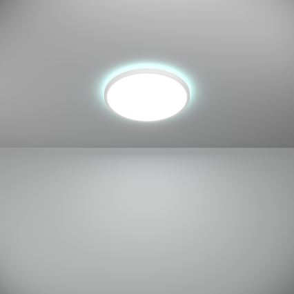 Eglo - LED RGBW Стельовий світильник для ванної з регулюванням яскравості LED/13,9W/230V 2700-6500K діаметр 30 см IP44 білий ZigBee