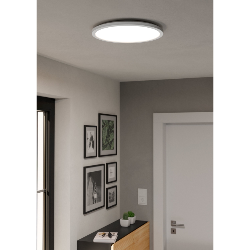 Eglo - LED RGBW Стельовий світильник для ванної з регулюванням яскравості LED/18,5W/230V 2700-6500K діаметр 38,9см IP44 білий ZigBee