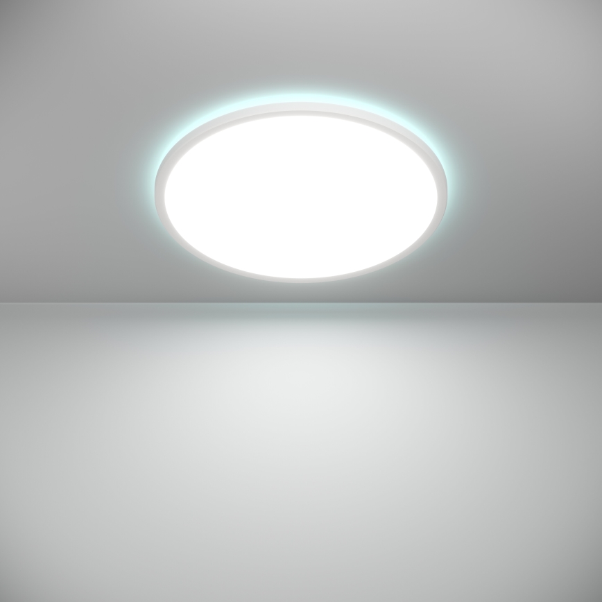 Eglo - LED RGBW Стельовий світильник для ванної з регулюванням яскравості LED/16,8W/230V 2700-6500K діаметр 50 см IP44 білий ZigBee