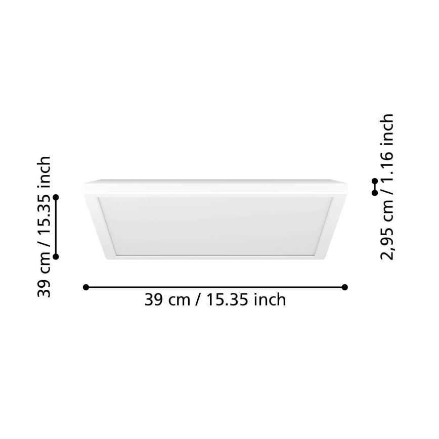Eglo - LED RGBW диммируемый потолочный светильник для ванной LED/17,6Вт/230В 2700-6500K 39x39 см IP44 белый ZigBee