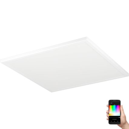 Eglo - LED RGBW Стельовий світильник для ванної з регулюванням яскравості LED/17W/230V 2700-6500K 50x50 см IP44 білий ZigBee