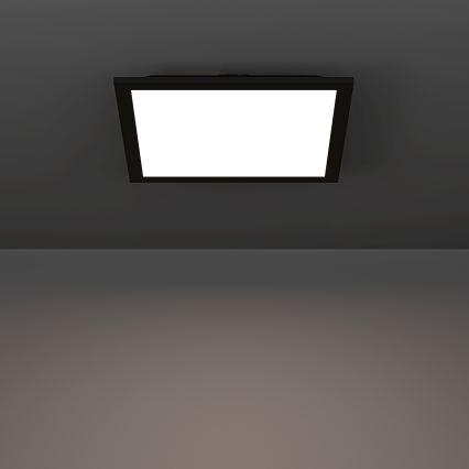 Eglo - Диммируемый потолочный светодиодный светильник RGBW LED, 14 Вт, 230 В, 2700–6500 К, 30×30 см, чёрный