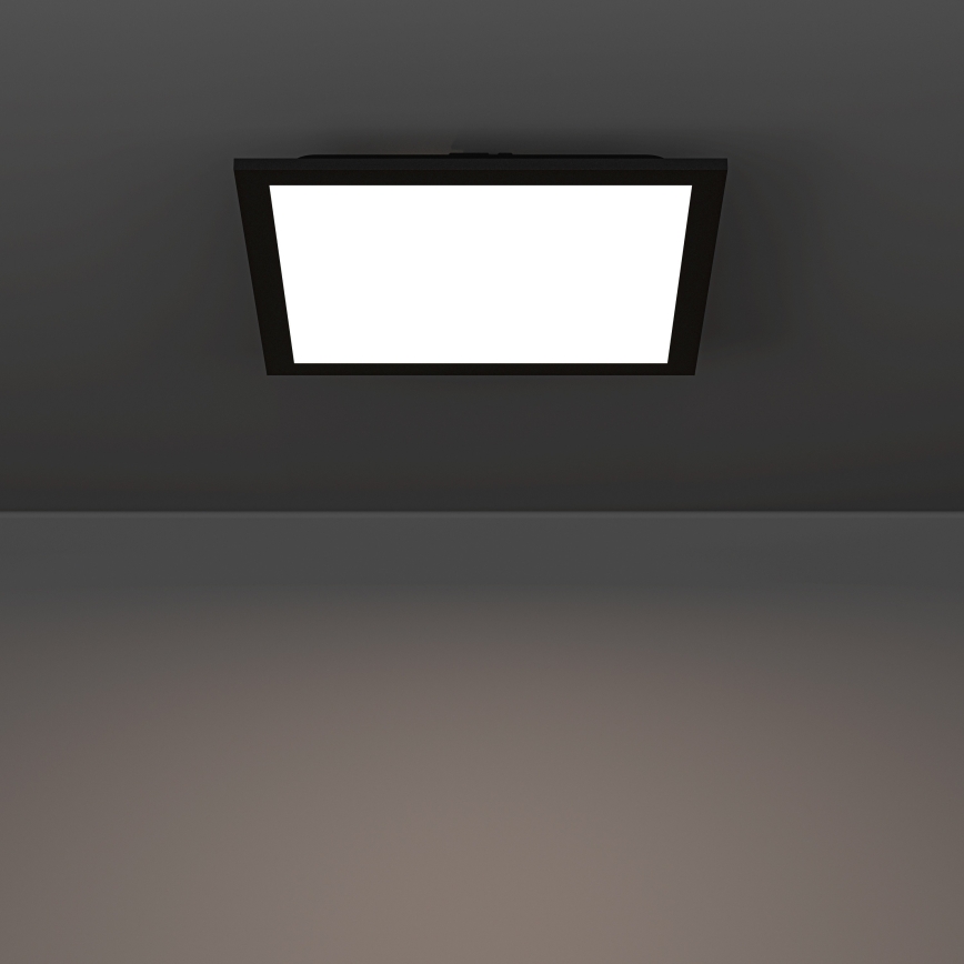 Eglo - Диммируемый потолочный светодиодный светильник RGBW LED, 14 Вт, 230 В, 2700–6500 К, 30×30 см, чёрный