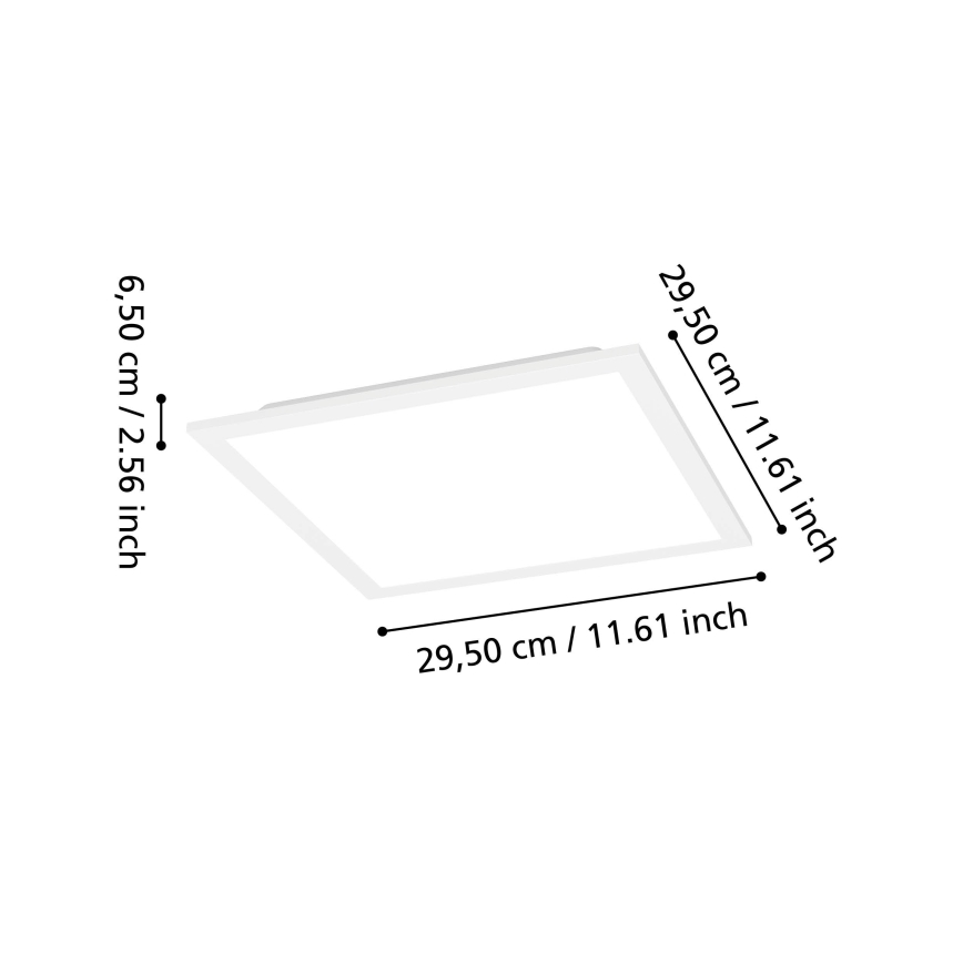 Eglo - RGBW LED затемняемый потолочный светильник LED/14Вт/230В 2700–6500 К 30×30 см белый