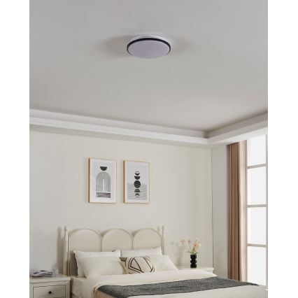 Eglo - светодиодный потолочный светильник для ванной комнаты LED/18W/230V 3000/4000/6500K IP54 чёрный