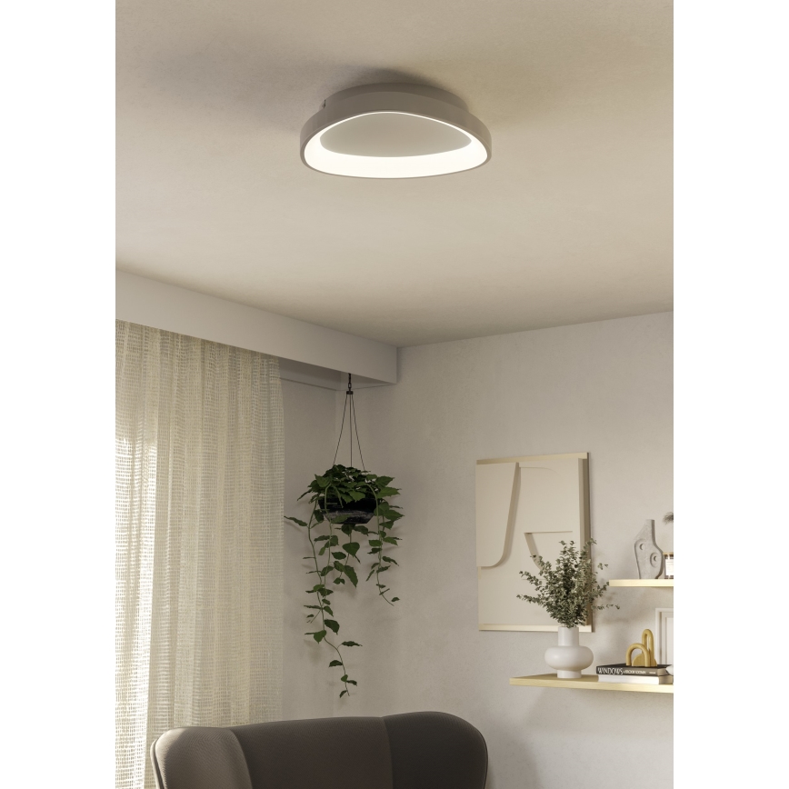 Eglo - Світлодіодний стельовий світильник з регулюванням яскравості LED/12W/230V 2700-6500K білий + пульт дистанційного керування