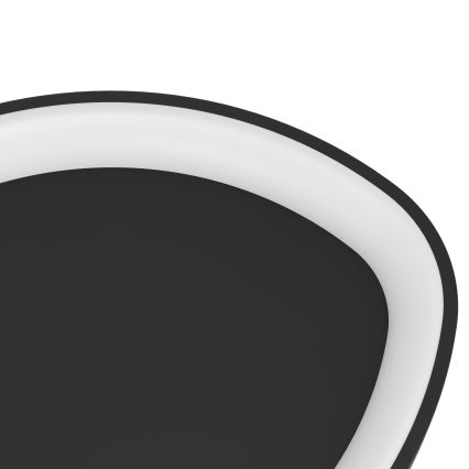 Eglo - Светодиодный потолочный светильник с регулированием яркости LED/12W/230V 2700-6500K черный + дистанционное управление