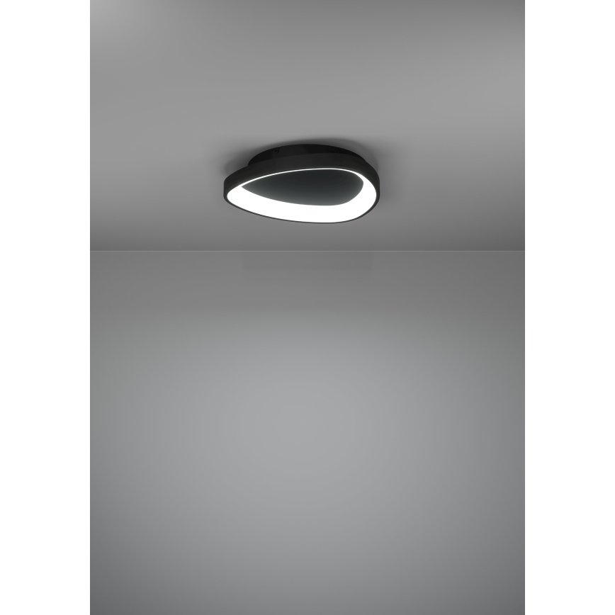 Eglo - Світлодіодний стельовий світильник з регулюванням яскравості LED/12W/230V 2700-6500K чорний + пульт дистанційного керування