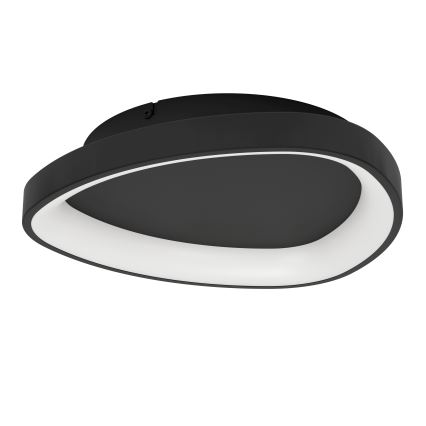 Eglo - Світлодіодний стельовий світильник з регулюванням яскравості LED/12W/230V 2700-6500K чорний + пульт дистанційного керування