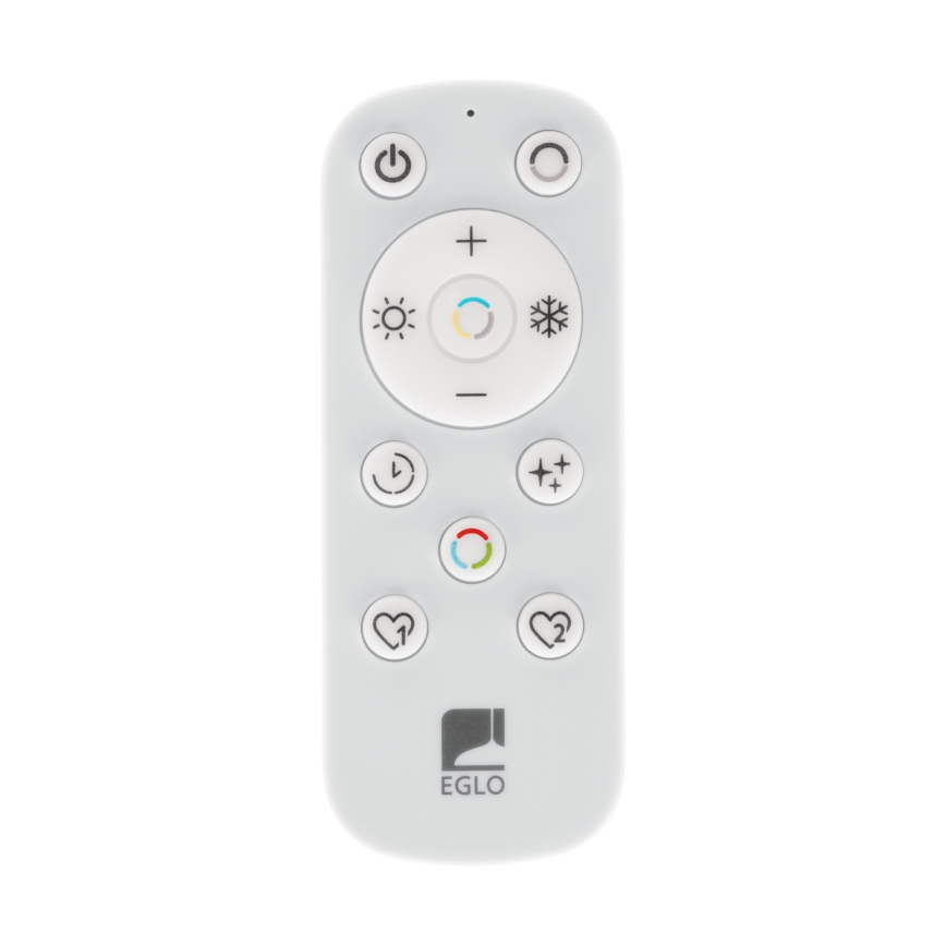 Eglo - Світлодіодний стельовий світильник з регулюванням яскравості LED/12W/230V 2700-6500K чорний + пульт дистанційного керування