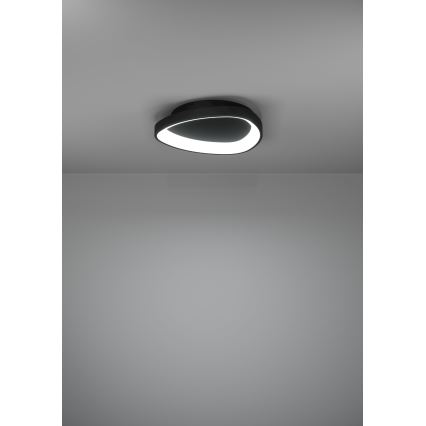 Eglo - Світлодіодний стельовий світильник з регулюванням яскравості LED/12W/230V 2700-6500K чорний + пульт дистанційного керування