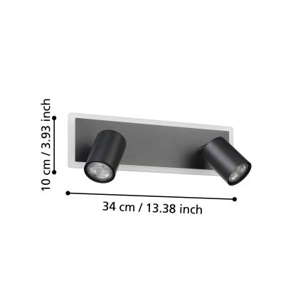 Eglo - LED точечный светильник LED/12W/230V чёрный