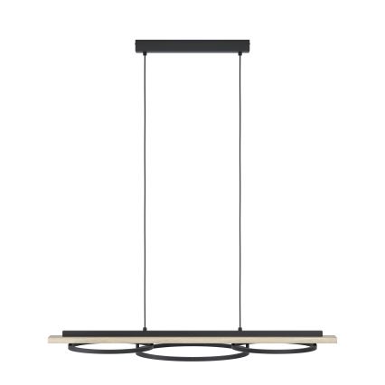 Eglo - LED люстра на тросі з регулюванням яскравості 2xLED/12,5W/230V+LED/15,5W 3000K бежева/чорна