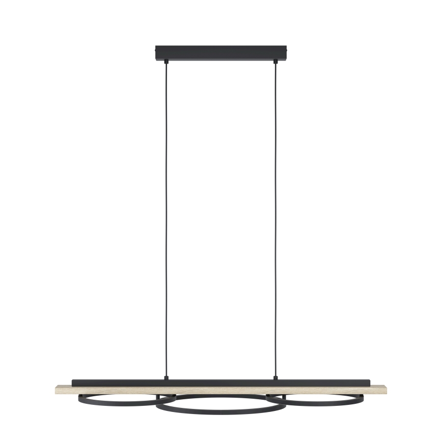 Eglo - Светодиодная подвесная люстра с регулированием яркости 2xLED/12,5W/230V+1xLED/15,5W 3000K бежевый/черный