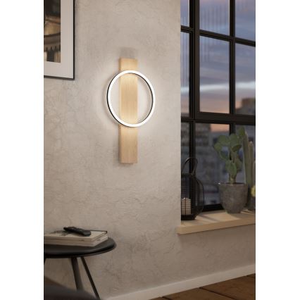 Eglo - Світлодіодний настінний світильник LED/12W/230V 3000K бежевий/чорний