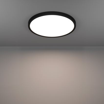 Eglo - LED RGBW Димований стельовий світильник для ванної кімнати LED/17,5W/230V 2700-6500K діаметр 38,9 см IP44 чорний
