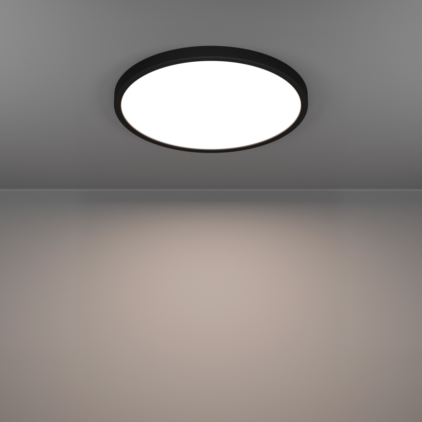 Eglo - LED RGBW Димований стельовий світильник для ванної кімнати LED/17,5W/230V 2700-6500K діаметр 38,9 см IP44 чорний