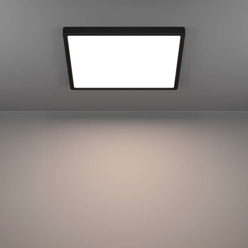 Eglo - LED RGBW Диммируемый потолочный светильник для ванной комнаты LED/17,8W/230V 2700-6500K 39x39 cm IP44 черный