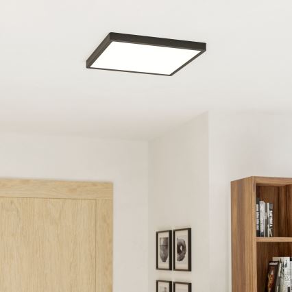 Eglo - LED RGBW Диммируемый потолочный светильник для ванной комнаты LED/17,8W/230V 2700-6500K 39x39 cm IP44 черный