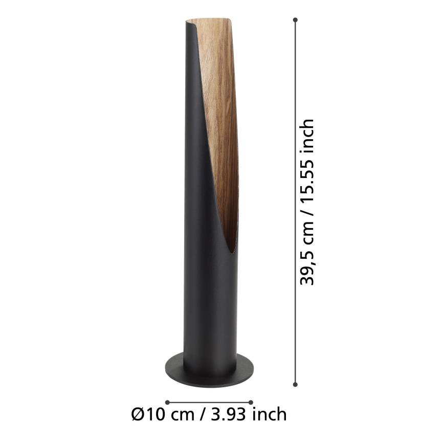 Eglo - Світлодіодна настільна лампа 1xGU10/4,5W/230V 3000K чорний/коричневий