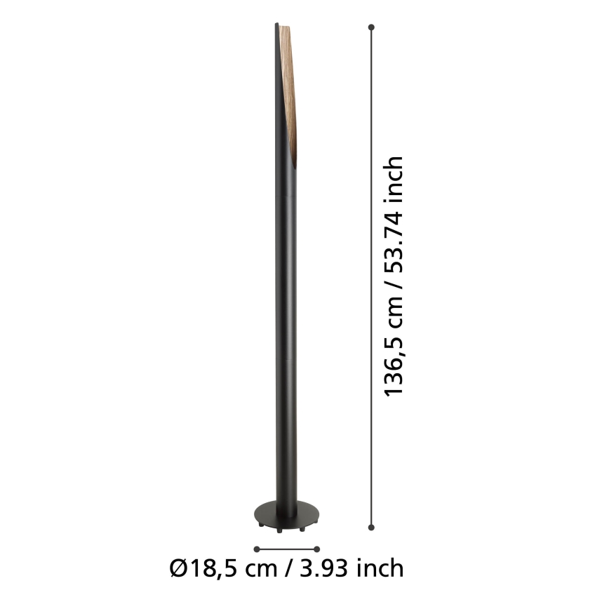 Eglo  - Светодиодный торшер 1xGU10/4,5W/230V 3000K черный/коричневый
