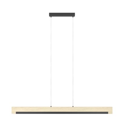 Eglo - Светодиодная подвесная люстра с регулированием яркости LED/25,5W/230V 3000K черный/бежевый