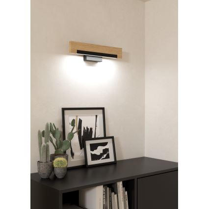 Eglo - Светодиодный настенный светильник с регулированием яркости LED/9,6W/230V 3000K черный/бежевый