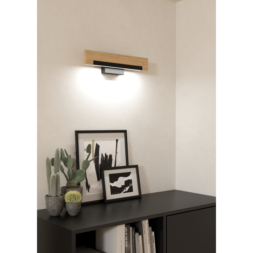 Eglo - Светодиодный настенный светильник с регулированием яркости LED/9,6W/230V 3000K черный/бежевый