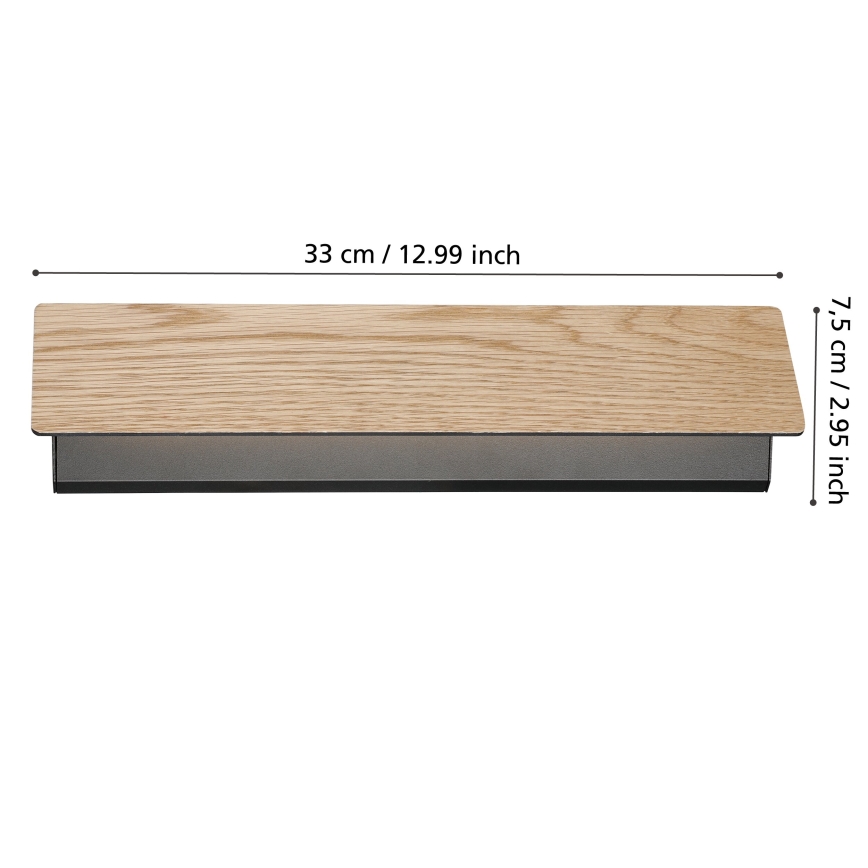 Eglo - Світлодіодний настінний світильник LED/12W/230V 3000K коричневий