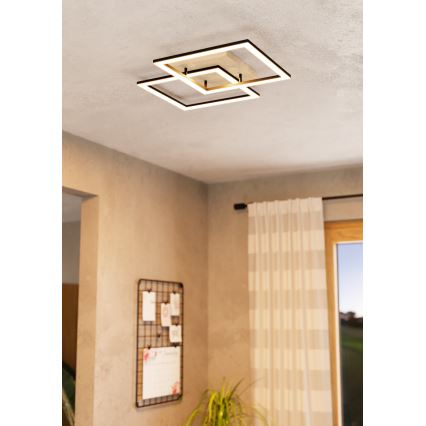 Eglo - LED Пристельова люстра з регулюванням яскравості 4xLED/32W/230V 2700-6500K коричневий/чорний