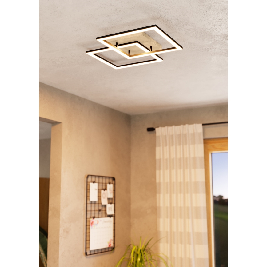 Eglo - LED Пристельова люстра з регулюванням яскравості 4xLED/32W/230V 2700-6500K коричневий/чорний