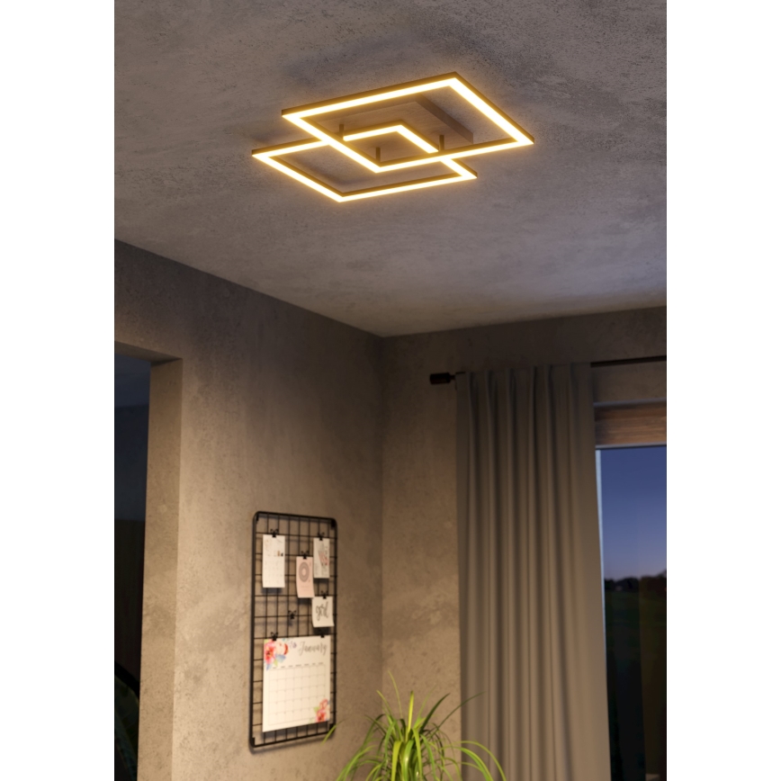 Eglo - LED Пристельова люстра з регулюванням яскравості 4xLED/32W/230V 2700-6500K коричневий/чорний