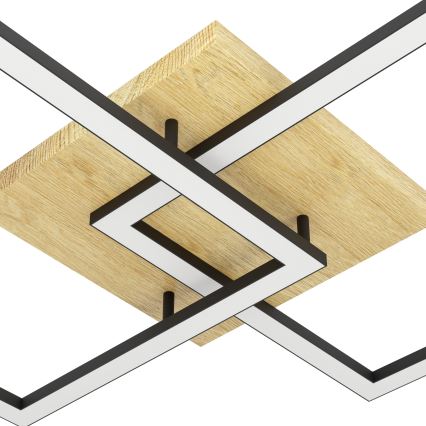 Eglo - Светодиодная припотолочная люстра с регулированием яркости 4xLED/32W/230V 2700-6500K коричневый/черный