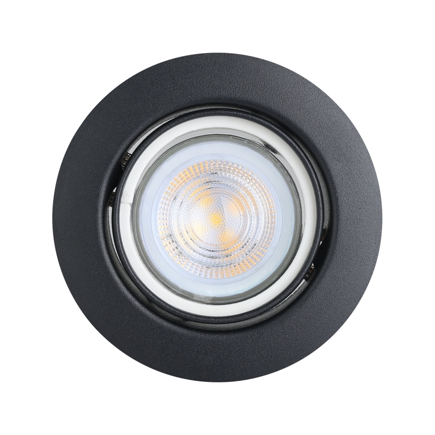 Eglo - НАБОР 3x Светодиодный встроенный светильник 1xGU10/4W/230V черный
