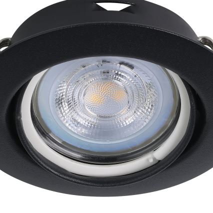 Eglo - НАБОР 3x Светодиодный встроенный светильник 1xGU10/4W/230V черный
