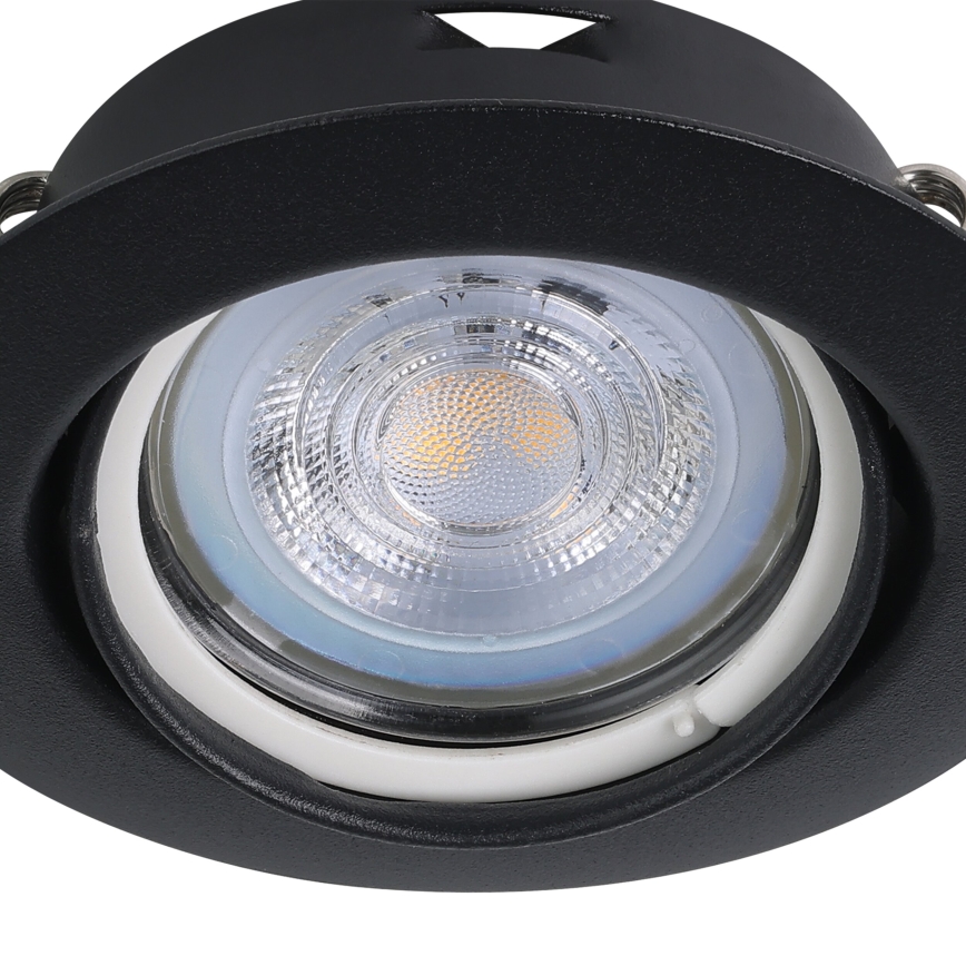 Eglo - НАБОР 3x Светодиодный встроенный светильник 1xGU10/4W/230V черный