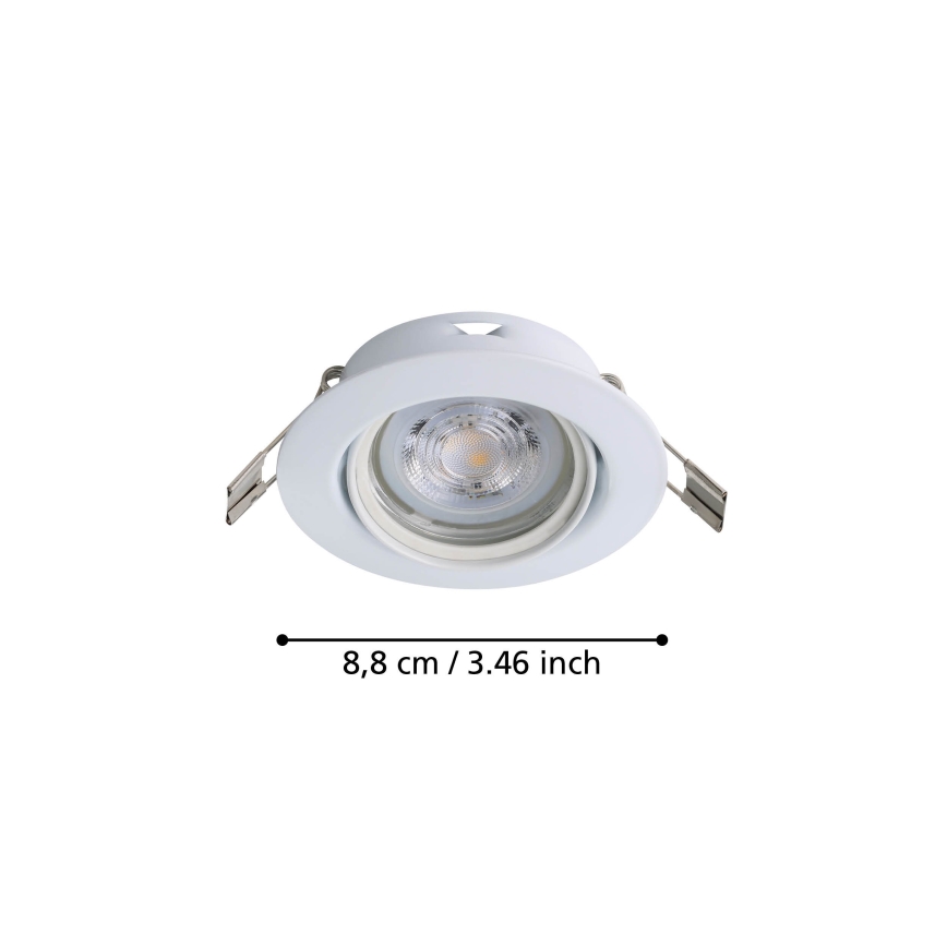 Eglo - НАБОР 3x Светодиодный встроенный светильник 1xGU10/4W/230V белый