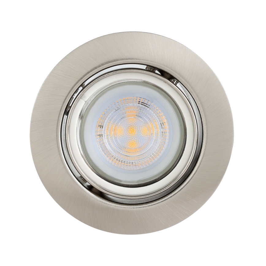 Eglo - НАБІР 3x Світлодіодний вбудований світильник 1xGU10/4W/230V матовий хром