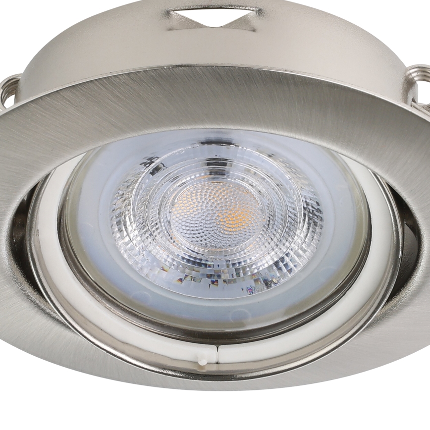 Eglo - НАБІР 3x Світлодіодний вбудований світильник 1xGU10/4W/230V матовий хром