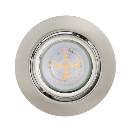 Eglo - НАБОР 3x Светодиодный встроенный светильник 1xGU10/4W/230V матовый хром