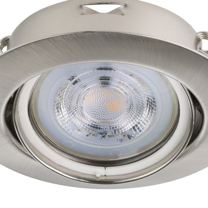 Eglo - НАБОР 3x Светодиодный встроенный светильник 1xGU10/4W/230V матовый хром
